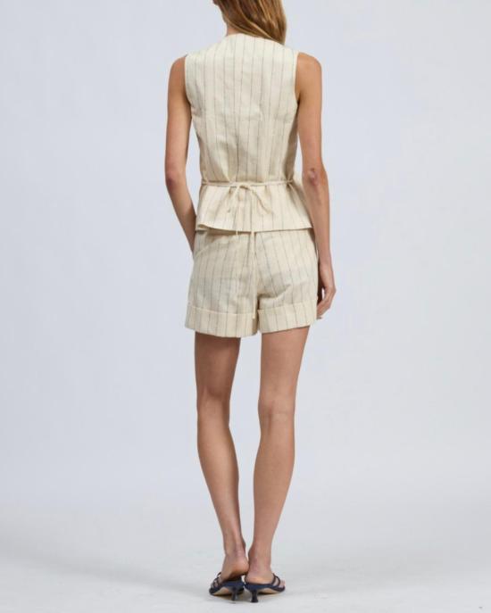  랙앤본 베스트 Rag & Bone Paulette 스트라이프  화이트 스트라이프 - RAG & BONE