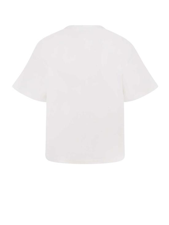  알라이아 반팔 티셔츠 박시 코튼 블렌드 티셔츠 화이트 - ALAIA