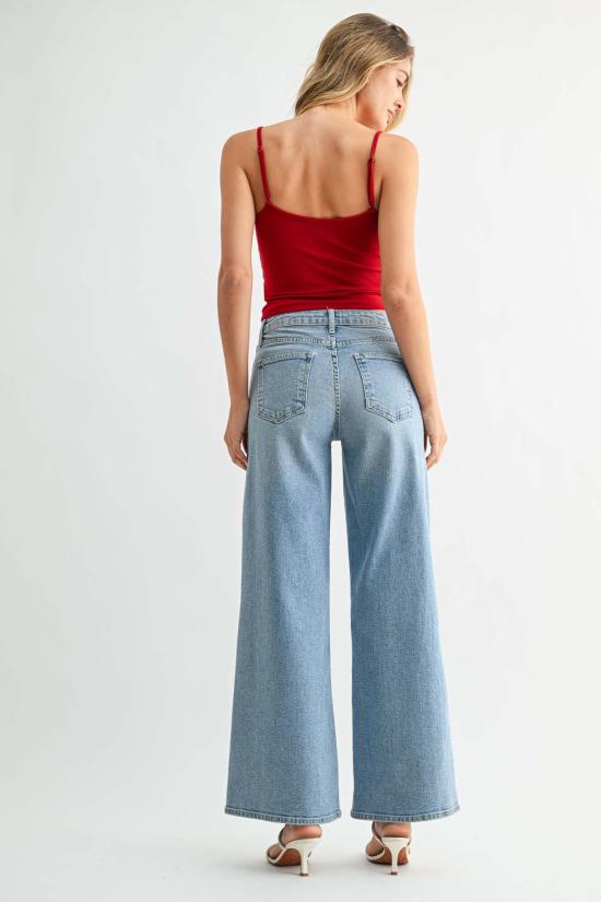  저스트 블랙 데님 데님 팬츠 울트라 와이드 진 다크 데님 - JUST BLACK DENIM