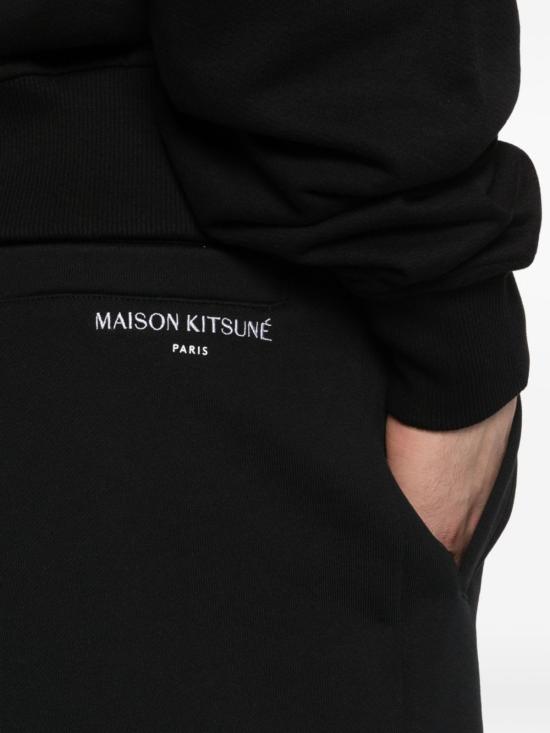  메종키츠네 숏팬츠 메종 키츠네 코튼 쇼츠 블랙 - MAISON KITSUNE