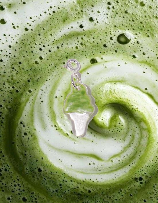  클레드 목걸이/팬던트 말차 아이스크림 아이콘 참 말차 - CLED