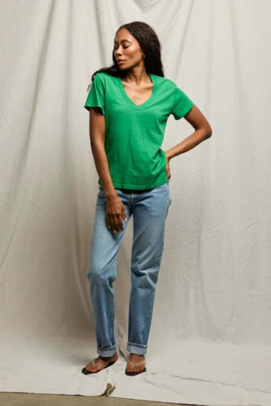  퍼펙트 화이트 티 반팔 티셔츠 헨드릭스 V넥 티 그래스 - PERFECT WHITE TEE