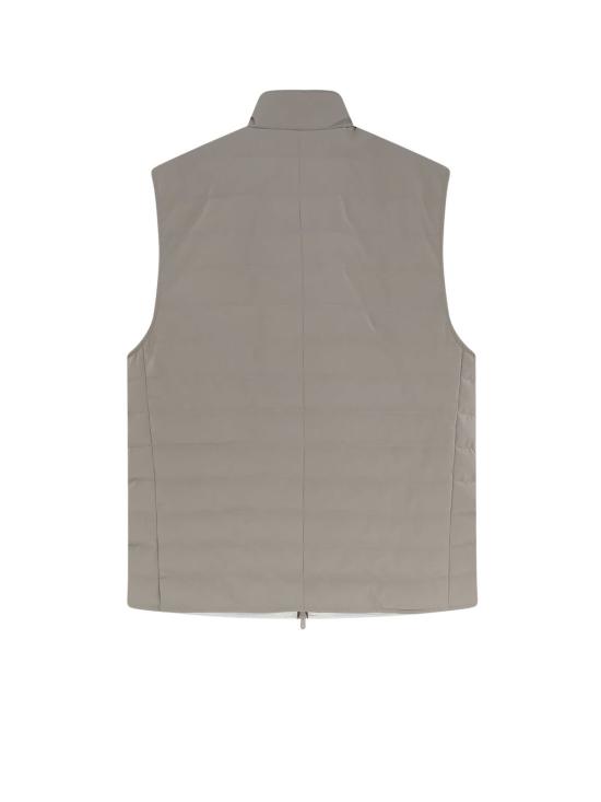  브루넬로 쿠치넬리 베스트 패딩 슬리브리스 재킷 뉴 카키 파나마 - BRUNELLO CUCINELLI