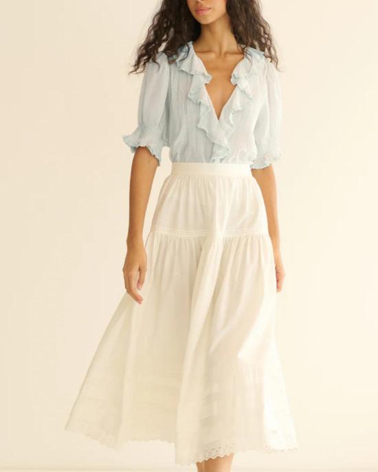  도엔 블라우스 앙리 탑 앨리스 블루 - DOEN