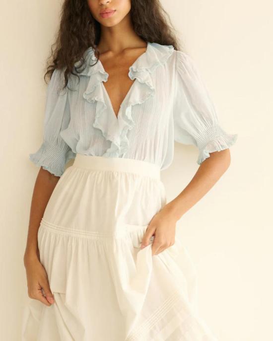  도엔 블라우스 앙리 탑 앨리스 블루 - DOEN