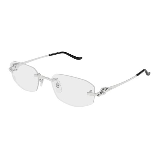26SS 까르띠에 림리스 무테 안경 CT0601O 002 SILVER SILVER TRANSPARENT