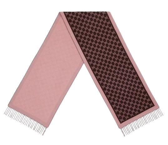 26SS 구찌 울 자카드 스카프 8355343G2002172 DARK BROWN - GUCCI