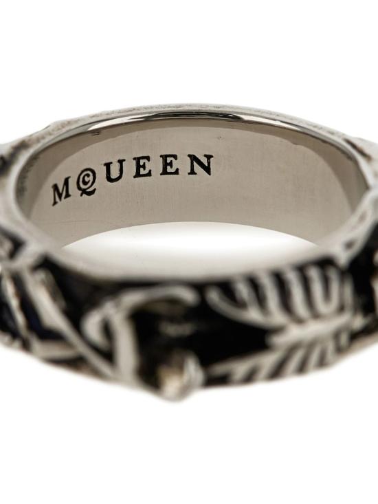 26SS 알렉산더 맥퀸 반지 855356J160Y0446 SILVER - ALEXANDER MCQUEEN