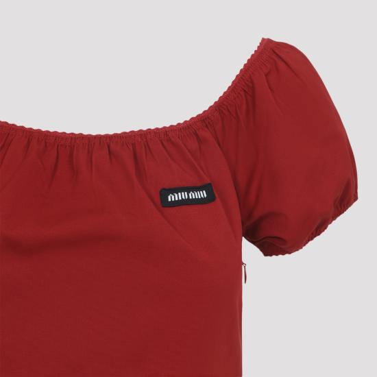 26SS 미우미우 미디 원피스 MF6183SOOO1BMS F0011 RED - MIU MIU