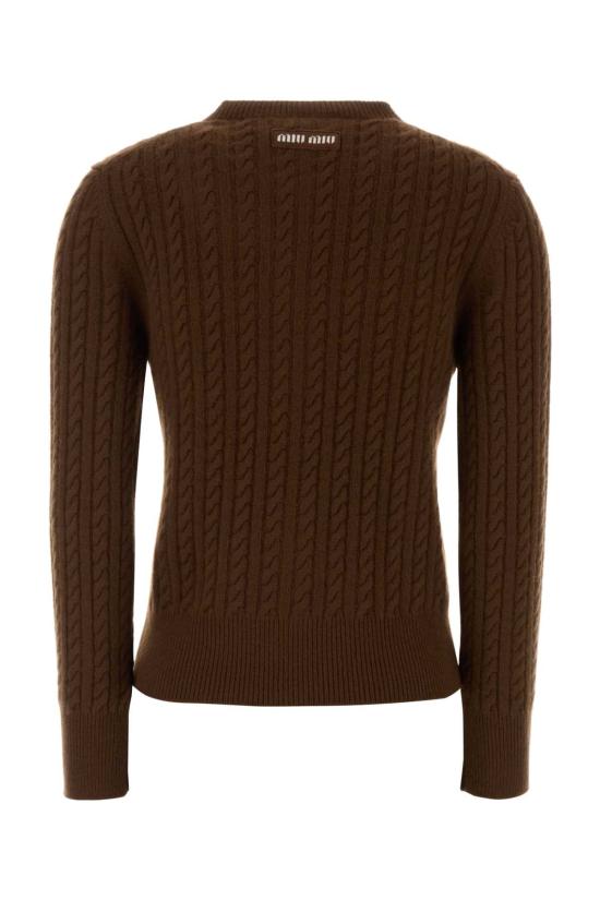 26SS 미우미우 스웨터 MMF01QSOOO17JE F0005 BROWN - MIU MIU