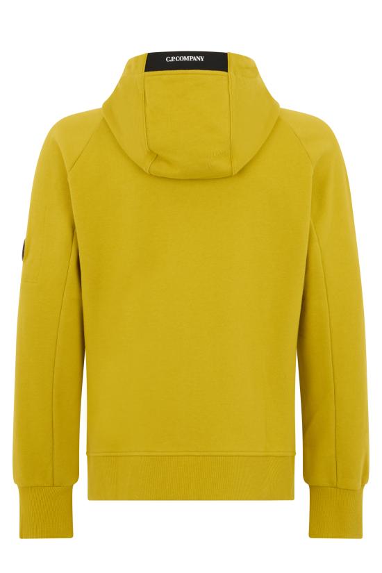 26SS 씨피 컴퍼니 다이애그널 레이즈드 플리스 집 후드 렌즈 스웨트셔츠 20CMSS716A005086W246 Yellow - C.P. COMPANY