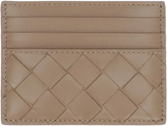  보테가베네타 인트레치아토 크레딧 카드 케이스 796324VCPP32355 mud - BOTTEGA VENETA