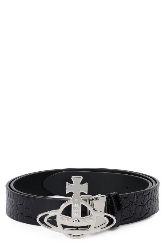 26SS 비비안웨스트우드 가죽 벨트 82010071UL0098N401 black