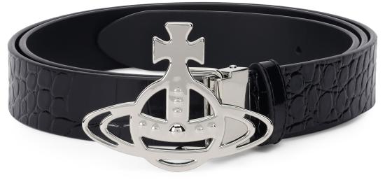 26SS 비비안웨스트우드 가죽 벨트 82010071UL0098N401 black - VIVIENNE WESTWOOD