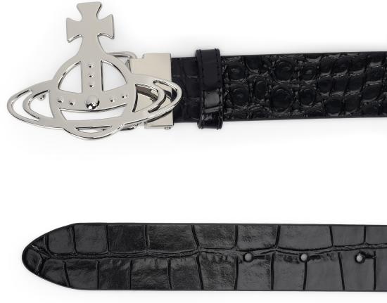 26SS 비비안웨스트우드 가죽 벨트 82010071UL0098N401 black - VIVIENNE WESTWOOD