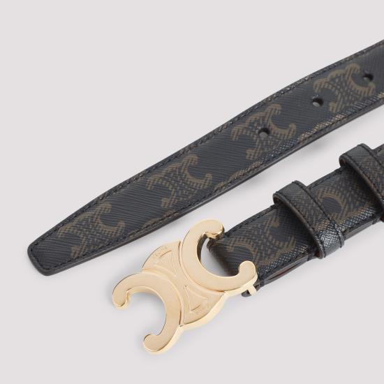 26SS 셀린느 미디엄 트리옹프 캔버스 벨트 45AK92ACO 04LU TAN - CELINE