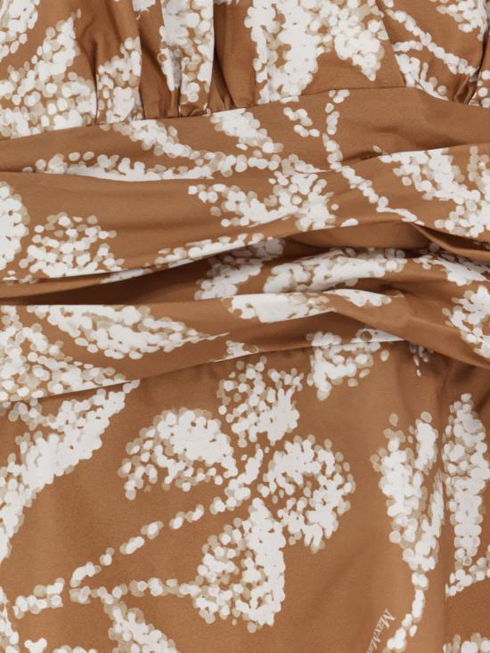  막스마라 롱 원피스 막스 마라 므메벨라 프린트 코튼 드레스 브라운 - MAX MARA