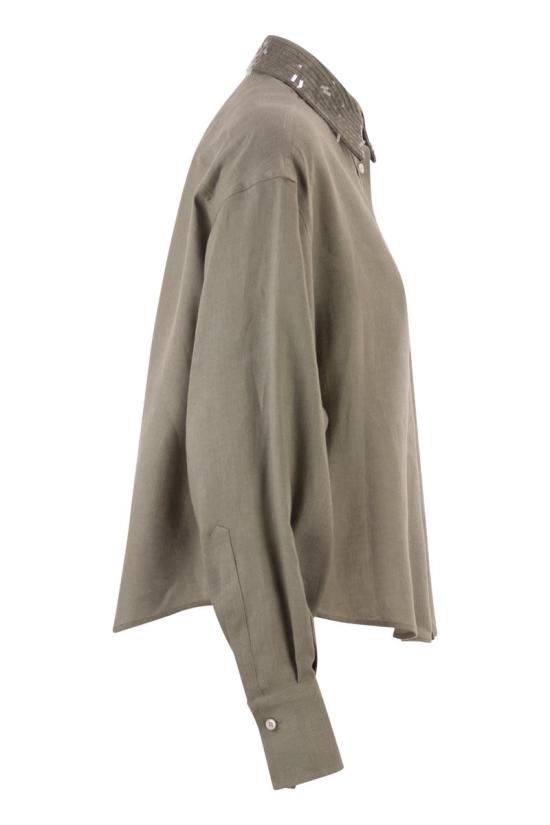 26SS 브루넬로 쿠치넬리 셔츠 MA698RH306 C1063 KHAKI - BRUNELLO CUCINELLI