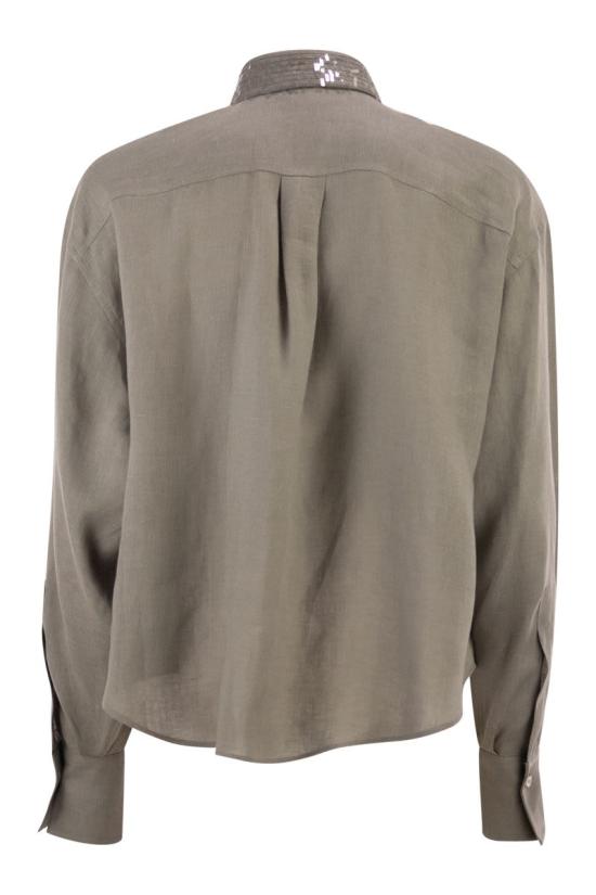 26SS 브루넬로 쿠치넬리 셔츠 MA698RH306 C1063 KHAKI - BRUNELLO CUCINELLI