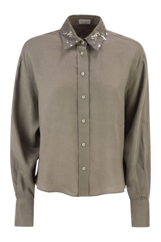 26SS 브루넬로 쿠치넬리 셔츠 MA698RH306 C1063 KHAKI