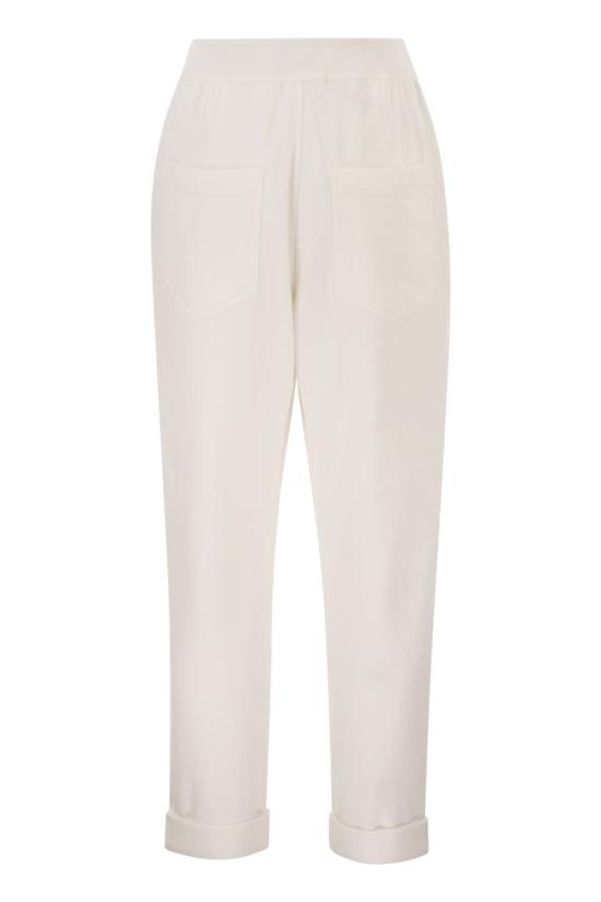 26SS 브루넬로 쿠치넬리 스트레이트 팬츠 MG927P9246 C7220 WHITE - BRUNELLO CUCINELLI