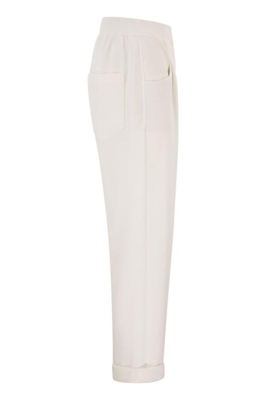 26SS 브루넬로 쿠치넬리 스트레이트 팬츠 MG927P9246 C7220 WHITE - BRUNELLO CUCINELLI