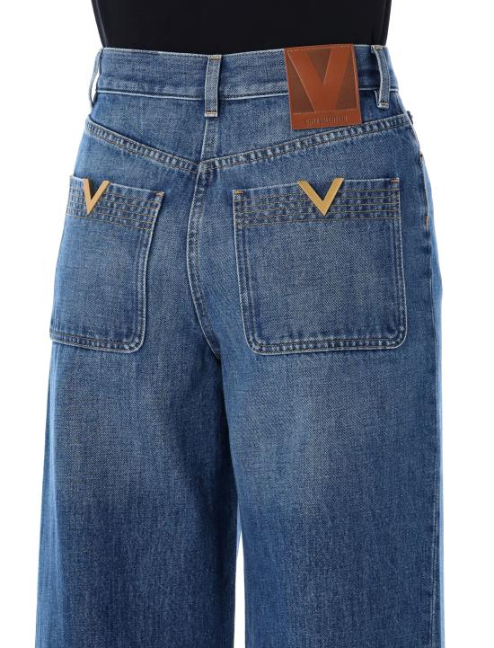 26SS 발렌티노 가라바니 스트레이트 팬츠 8B3DD29K9Y8 558 BLUE - VALENTINO GARAVANI