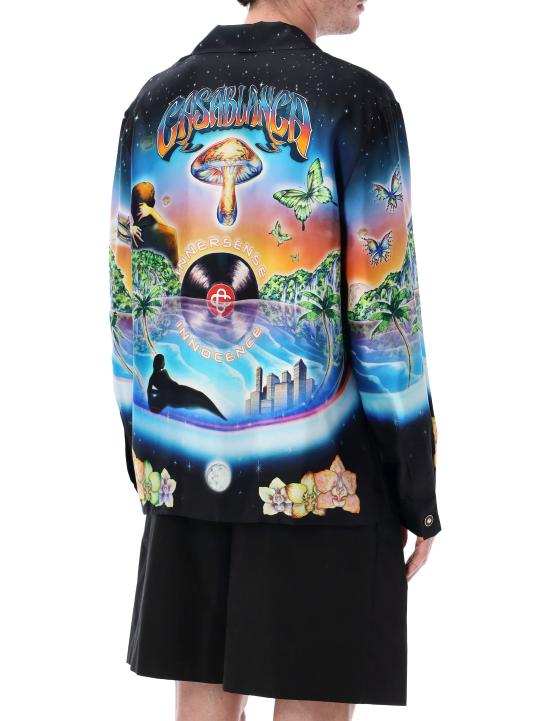 26SS 카사블랑카 긴팔 셔츠 MSS26SH00604 BLACK - CASABLANCA