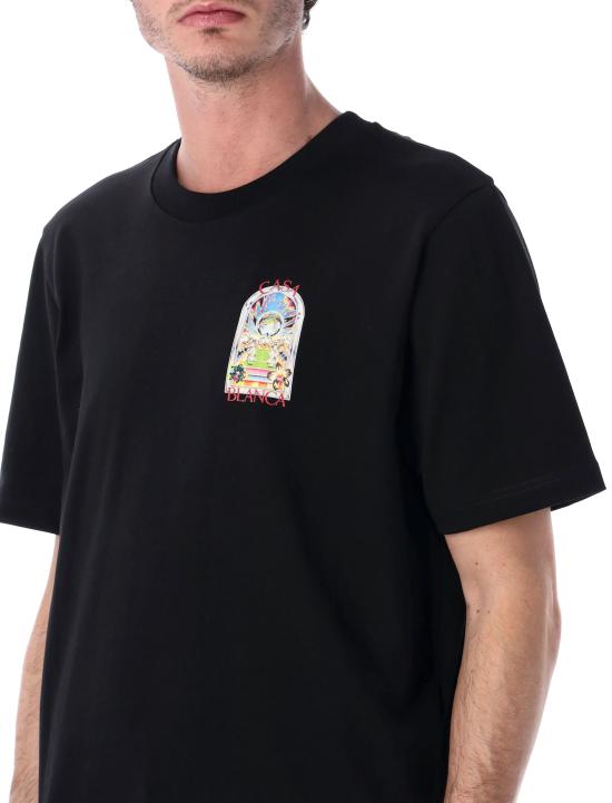 26SS 카사블랑카 반팔 티셔츠 MSS26JTS00109 BLACK - CASABLANCA