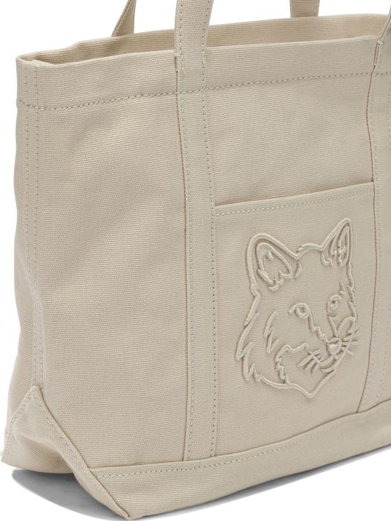 26SS 메종키츠네 폭스 헤드 스몰 토트백 LW05103WW01070432 WHITE - MAISON KITSUNE