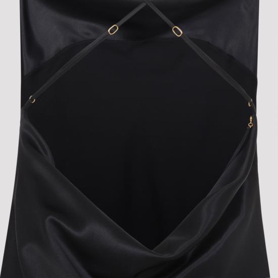 26SS 생로랑 미디 원피스 861314Y7G27 1000 BLACK - SAINT LAURENT