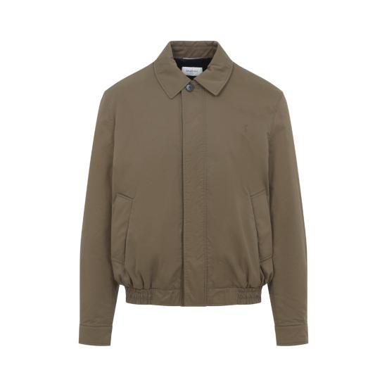 26SS 생로랑 코튼 저지 카산드라 쇼트 자켓 863380YZ9CV 2412 BROWN