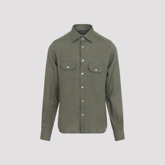 26SS 키톤 긴팔 셔츠 UCWMH0969009000 KAKI GREEN - KITON