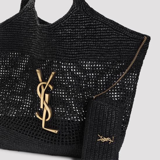 26SS 생로랑 이카레 토트백 772191GAAFM 1000 BLACK - SAINT LAURENT
