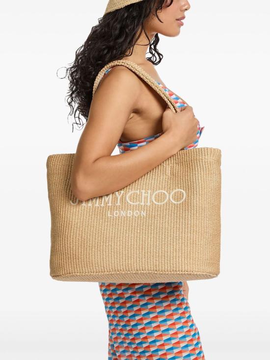 26SS 지미추 토트백 BEACHTOTEEWJYN NATURALATE - JIMMY CHOO