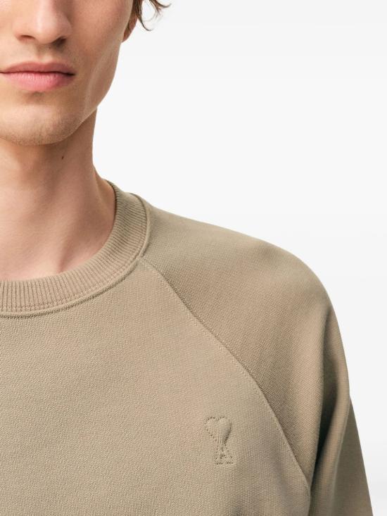 26SS 아미 코튼 드 하트 스웨트셔츠 USW757747 A036 BEIGETAUPE - AMI