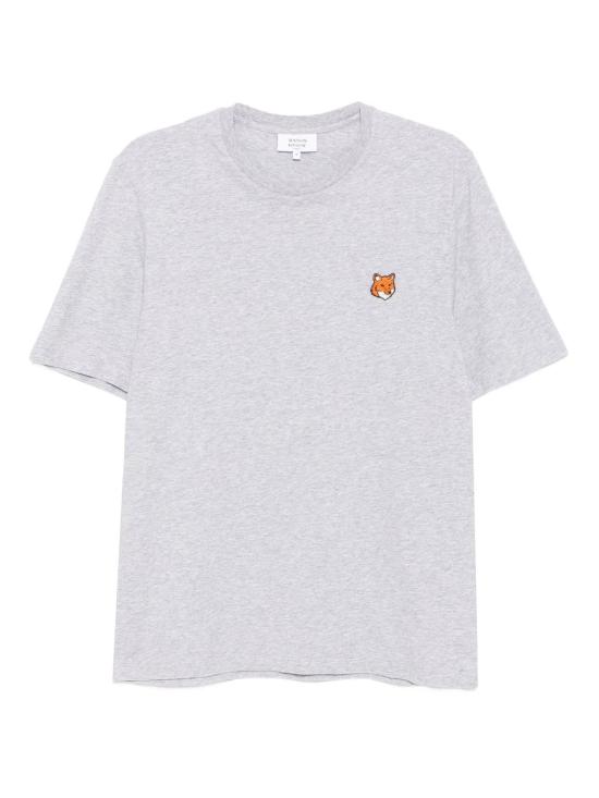 25FW 메종키츠네 폭스 헤드 레귤러 티셔츠 PM00107KJ7026 LIGHTGREY