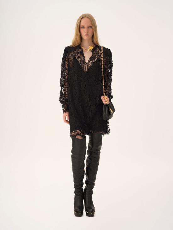 26SS 끌로에 미디 원피스 CH26SRO67413 001 BLACK - CHLOE