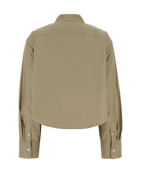 26SS 아미 톤온톤 하트 로고 크롭 오버사이즈 셔츠 FSH770CO0210 A036 BEIGE TAUPE - AMI