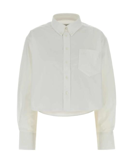 26SS 아미 톤온톤 하트 로고 크롭 오버사이즈 셔츠 FSH770CO0031 168 BLANC NATUREL