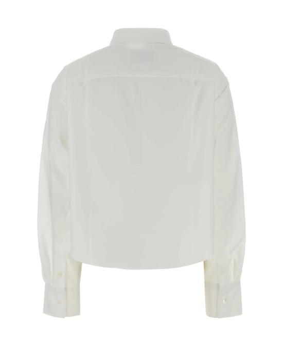 26SS 아미 톤온톤 하트 로고 크롭 오버사이즈 셔츠 FSH770CO0031 168 BLANC NATUREL - AMI