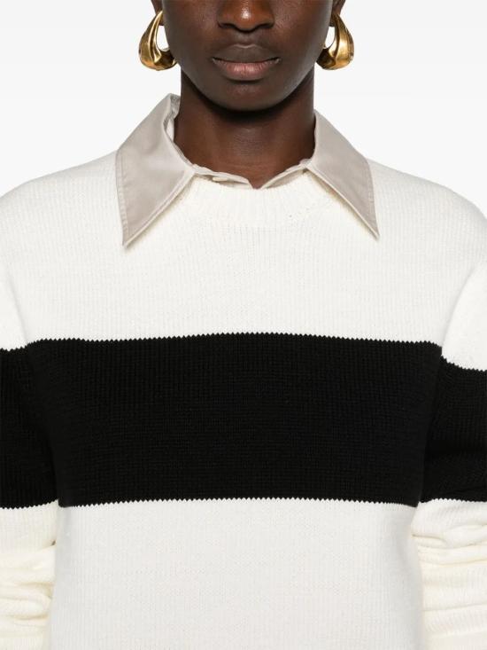  토템 스웨터 243WRT0338YA0081 200 WHITEBLACK 200 WHITE BLACK - TOTEME