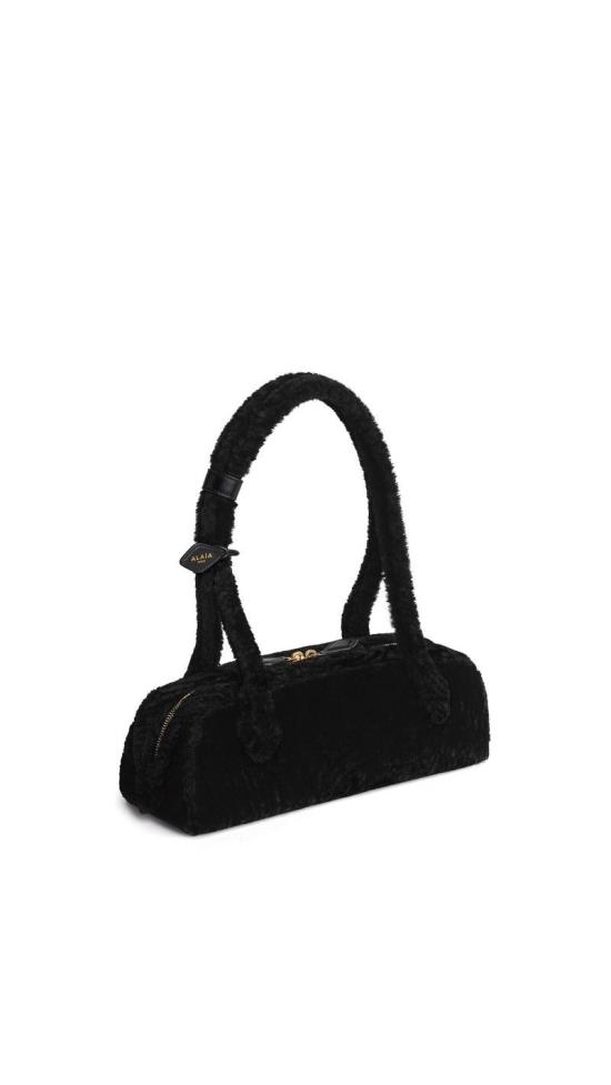 26SS 알라이아 르 테켈 미디움 레더 숄더백 AA1S06033I156 999 NOIR - ALAIA