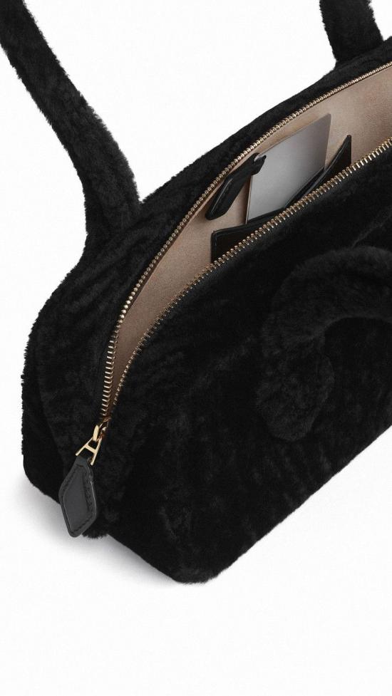 26SS 알라이아 르 테켈 미디움 레더 숄더백 AA1S06033I156 999 NOIR - ALAIA