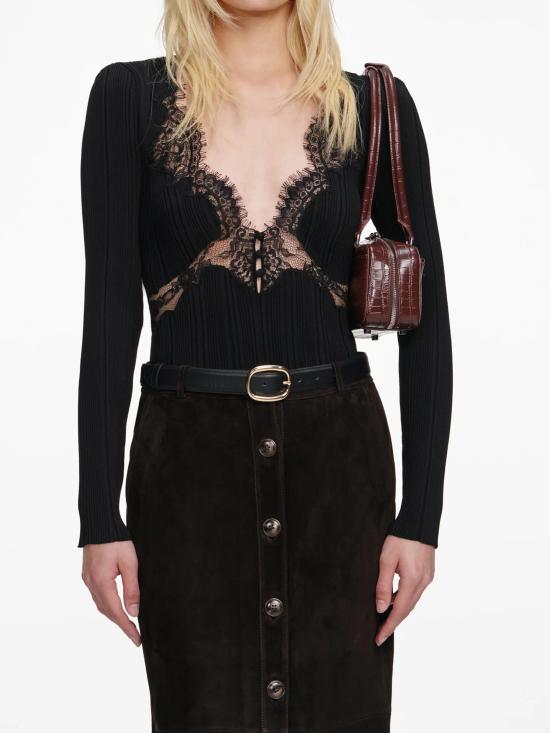 26SS 셀프 포트레이트 반팔 티셔츠 RS26176TBB BLACK - SELF PORTRAIT