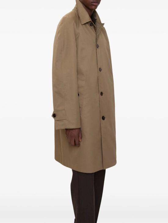 25FW 버버리 롱 헤링본 울 듀얼 카 코트 8117693150445 A3324 BEIGH - BURBERRY