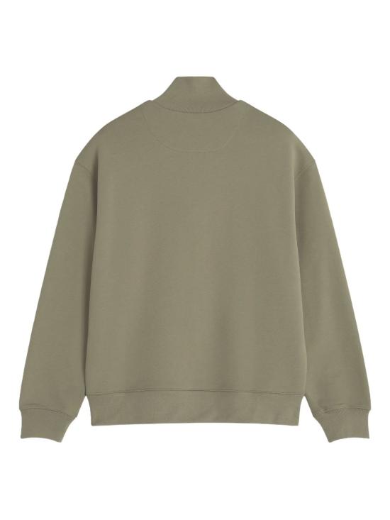 25FW 메종키츠네 폭스 헤드 컴포트 하프 집 스웨트셔츠 PM00305KM0341 P129 STONEBEIGE - MAISON KITSUNE