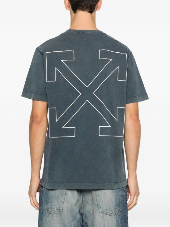 25FW 오프화이트 반팔 티셔츠 OMAA027F25JER00D 4A01 VINT DARK - OFF WHITE