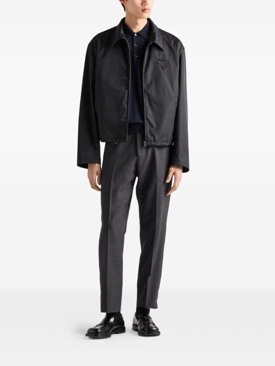 25FW 프라다 슈퍼파인 울 폴로 셔츠 UMF14818DY F0008 BLEU - PRADA