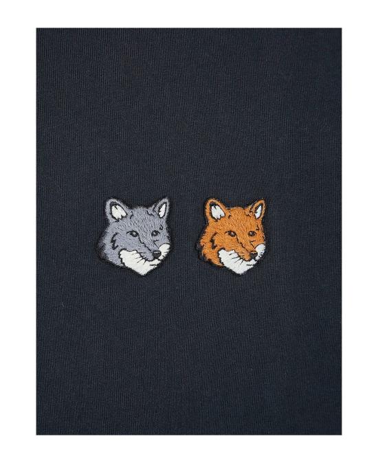 26SS 메종키츠네 더블 폭스 헤드 컴포트 티셔츠 OM011CFKJ7025 P190 ANTHRACITE - MAISON KITSUNE